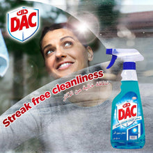 Glass cleaner spray bottle, 400 ml, blue trigger, front label visible