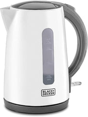 BLACK+DECKER Cordless Electric Kettle, 2200W, 1.7L Capacity, Quick Boiling, Lightweight Design, 360° Swivel Base, Auto Shut-Off, Boil-Dry Protection, Concealed Heating Plate, White - JC70-B5