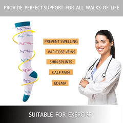 MAKINGTEC Compression Socks for Women & Men, Medical Circulation (4 Pairs) Stocking 20-30 mmHg Support for Sports, Running, Nurse, Walking, Travel, Flight, Pregnancy (Size: S/M)