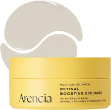 ARENCIA retinal boosting eye mask hydrogel patch jar, yellow container with label