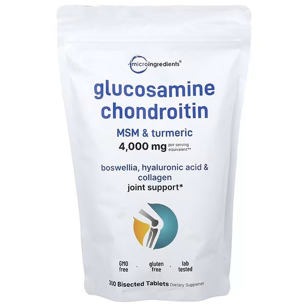 Micro Ingredients, Glucosamine Chondroitin, MSM & Turmeric, 300 Bisected Tablets