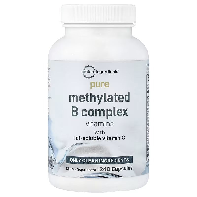 Micro Ingredients, Pure Methylated B Complex Vitamins with Vitamin C, 240 Capsules