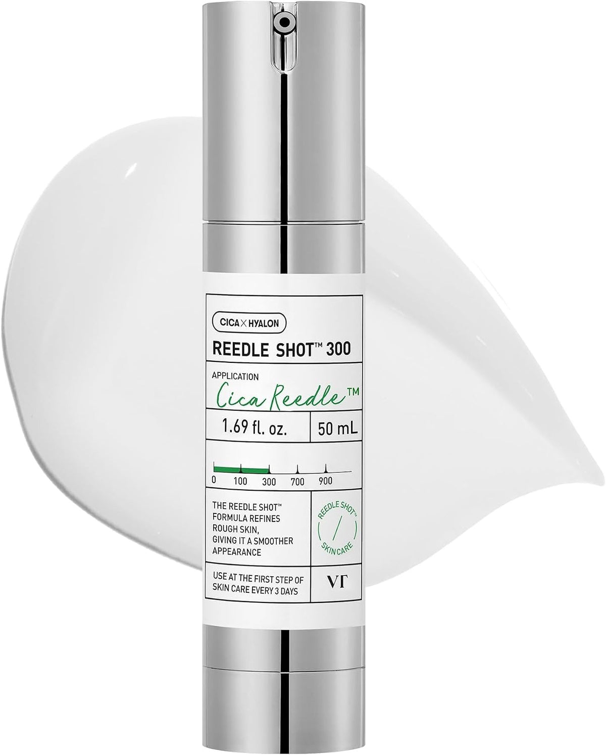 VT COSMETICS CICA Reedle Shot 300 | Advanced Night Exosome, Microneedling Serum, Centella Asiatica, Hyaluronic Acid, Propolis, Soft Skin, Regeneration, Glass Skin, Korean Skincare Booster (50ml)