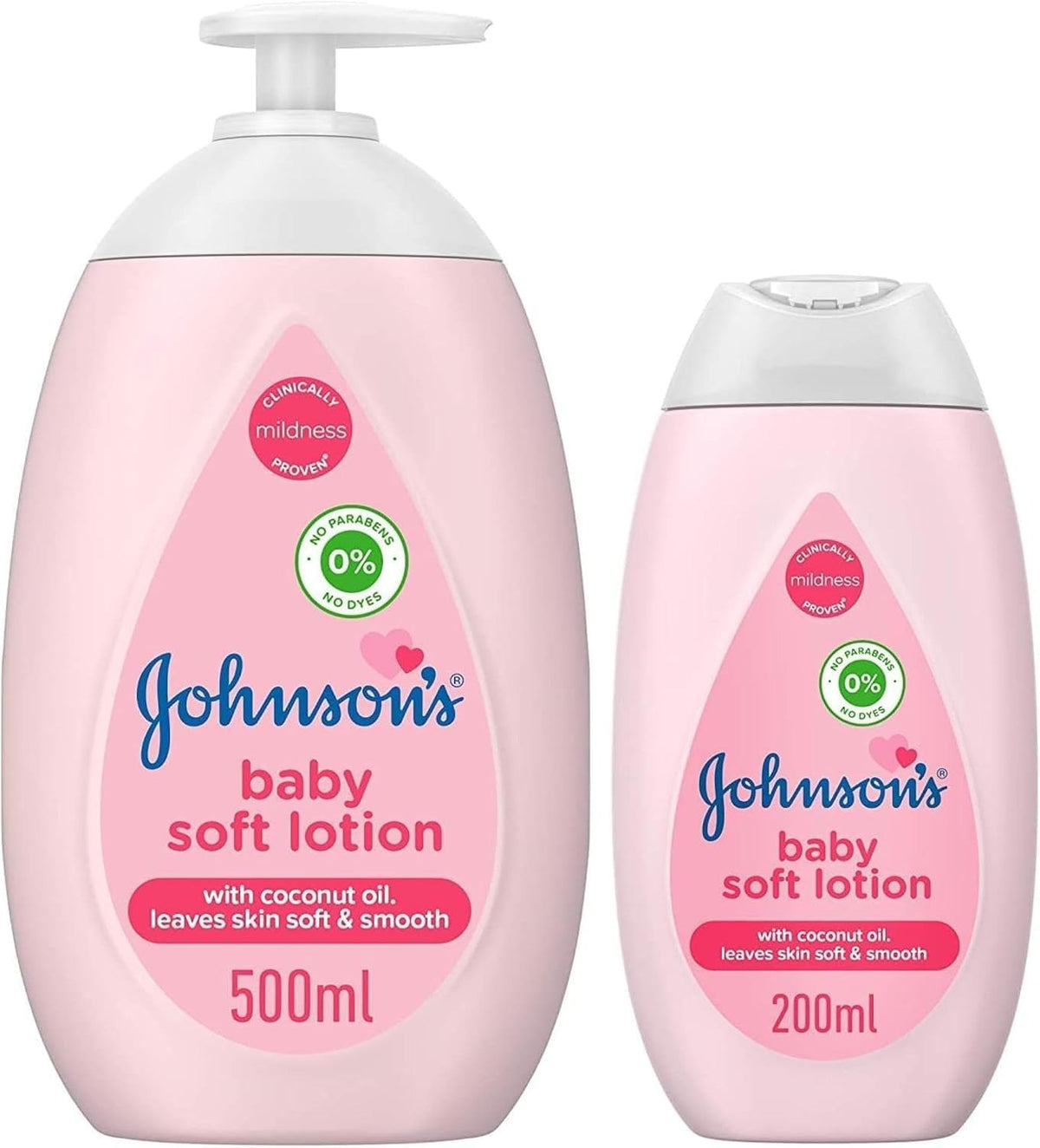Johnson's Baby 24-Hour Moisture Lotion, Clinically Proven Mildness for Delicate Skin, 500ml + 300ml, Long-Lasting Hydration and Gentle Care for Your Little One