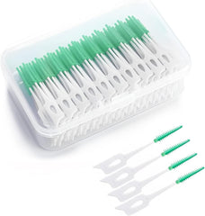 Bolivia's Dual-Use Interdental Brushes, 160 PCS Dual-Use Silicone Dental Pick with Travel Case, Dental Floss Sticks for Brace and Oral Hygiene, Interdental Cleaner, Gentle Gum Care and Teeth Cleaning