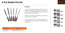 BLACK+DECKER 6-piece needle file set with assorted file tips