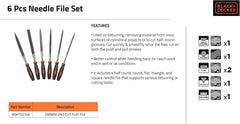 BLACK+DECKER Steel 2Nd Cut Flat File, Orange, 200 mm, Bdht22144