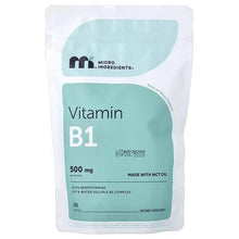 Vitamin B1 supplement pouch with Benfotiamine, 500 mg, 240 capsules, dietary supplement