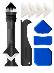 3 in 1 9pcs Silicone Remover Sealant Smooth Scraper Caulk Finisher Grout Kit Tools Floor Mould Removal Hand Tools Set