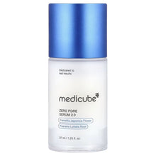 Medicube Zero Pore Serum 2.0 bottle with blue cap and white label, 37 ml