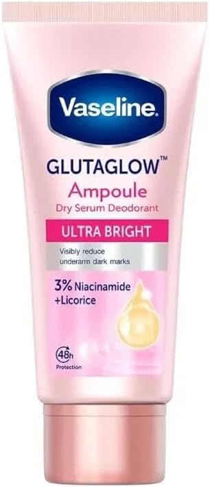 Vaseline Dry Serum Deodorant Ultra Bright ReGluta Glow Deo Ampoule 45ml