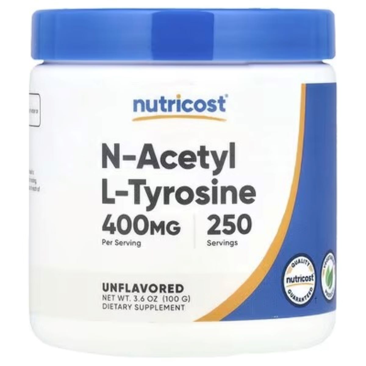 Nutricost N-Acetyl L-Tyrosine Powder Unflavoured 100g (3.6 oz) | Amino Acid Supplement