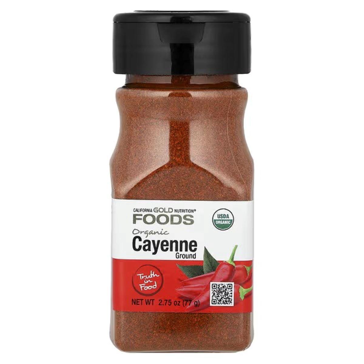 California Gold Nutrition Organic Cayenne Pepper Powder – 2.75 oz (77 g) Pure Natural Spice