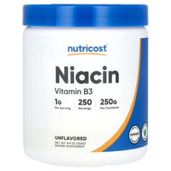 Nutricost Niacin Powder – Unflavored, 8.9 oz (250 g) | Vitamin B3 Supplement