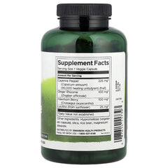 Swanson Vitamins Super Cayenne with Ginger Rhizome, Hawthorn Berry & Lecithin – 250 Veggie Capsules | Herbal Wellness Formula