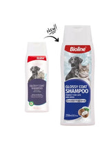 Bioline Glossy Coat Shampoo for Dogs & Cats, Coconut Fragrance, 250ml