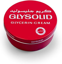 Glysolid glycerin cream jar with red lid and silver edge, 250 ml