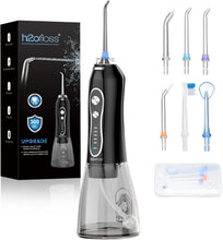 Portable water dental flosser with nozzle, 3 tips, and refill water tank