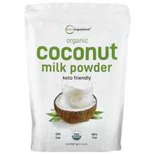 Organic coconut milk powder pouch by microingredients, white resealable bag