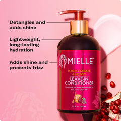 Mielle Organics Pomegranate & Honey Leave-In Conditioner for Type 4 Hair, 12 Ounces