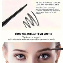 Black eyeliner pencil with dark swatches on paper