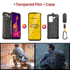 هاتف Ulefone Power Armor 18T Ultra 5G الذكي المتين، Dimensity 7050، ذاكرة وصول عشوائي (RAM) بسعة 512 جيجابايت + ذاكرة وصول عشوائي (RAM) بسعة 24 جيجابايت، حراري من FLIR®، أندرويد 13، بدقة 108 ميجابكسل