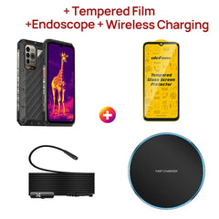 هاتف Ulefone Power Armor 18T Ultra 5G الذكي المتين، Dimensity 7050، ذاكرة وصول عشوائي (RAM) بسعة 512 جيجابايت + ذاكرة وصول عشوائي (RAM) بسعة 24 جيجابايت، حراري من FLIR®، أندرويد 13، بدقة 108 ميجابكسل