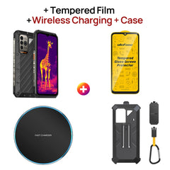 هاتف Ulefone Power Armor 18T Ultra 5G الذكي المتين، Dimensity 7050، ذاكرة وصول عشوائي (RAM) بسعة 512 جيجابايت + ذاكرة وصول عشوائي (RAM) بسعة 24 جيجابايت، حراري من FLIR®، أندرويد 13، بدقة 108 ميجابكسل