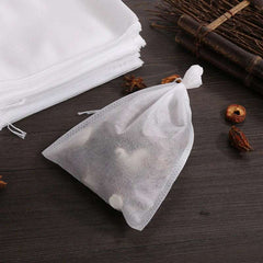 JJYY 100 Pcs Disposable Tea Bags Filter Bags for Tea Infuser with String Heal Seal, Food Grade Non-woven Fabric Spice Filters