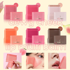 2-in-1 Flat Tube Fruit Blush & Lipstick Stick | Easy to Apply, Highlighter & Contour | Multi-Use Lip & Cheek Makeup