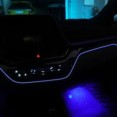 Car Interior LED Dashboard Central Frame Trim Atmosphere Light EL Wiring Neon Strip Ambient Lamp for Toyota CHR C-HR 2017-2021