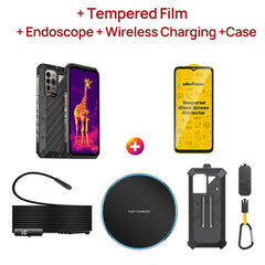 هاتف Ulefone Power Armor 18T Ultra 5G الذكي المتين، Dimensity 7050، ذاكرة وصول عشوائي (RAM) بسعة 512 جيجابايت + ذاكرة وصول عشوائي (RAM) بسعة 24 جيجابايت، حراري من FLIR®، أندرويد 13، بدقة 108 ميجابكسل