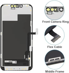 شاشة بديلة لهاتف iPhone 13 Pro Max مقاس 6.7 بوصة شاشة LCD ثلاثية الأبعاد تعمل باللمس مع إطار محول رقمي تجميع كامل