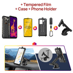 هاتف Ulefone Power Armor 18T Ultra 5G الذكي المتين، Dimensity 7050، ذاكرة وصول عشوائي (RAM) بسعة 512 جيجابايت + ذاكرة وصول عشوائي (RAM) بسعة 24 جيجابايت، حراري من FLIR®، أندرويد 13، بدقة 108 ميجابكسل