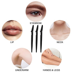 Multipurpose Eyebrow Razor Set For Women Men Dermaplaning Tool Easy To Use Face Shaver Blades Makeup Color Mixing