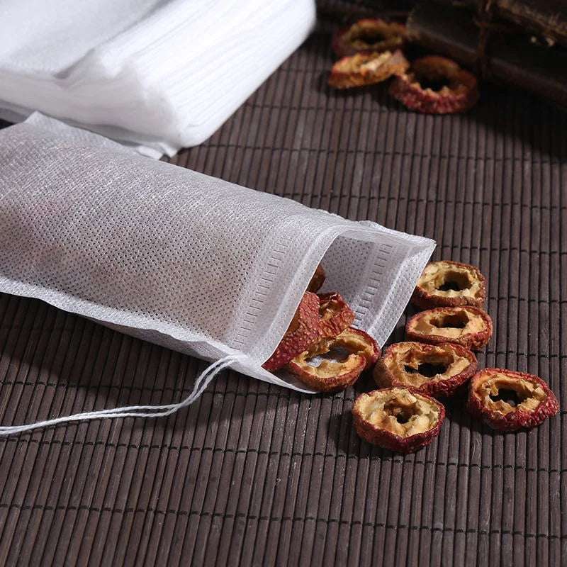 JJYY 100 Pcs Disposable Tea Bags Filter Bags for Tea Infuser with String Heal Seal, Food Grade Non-woven Fabric Spice Filters