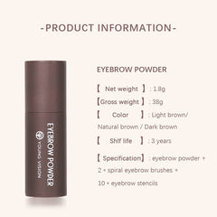 Eyebrow Stamp Stencil Kit - 1 Pcs Eye Brow Stamp Shaping Kit Long-Lasting Waterproof, Eyebrow Makeup Brow Shape with 10 PCS