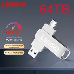 Lenovo 16TB USB Flash Drive USB 3.0 Metal Pen Drive 8TB OTG High Speed Pendrive 6TB 2TB USB Memory Portable SSD for Laptops
