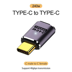 موصل شاحن USB 4.0 PD 240 واط 8K 60 هرتز لجهاز Macbook 40 جيجابت في الثانية عالي السرعة USB C OTG محول بزاوية مستقيمة على شكل حرف U ذكر إلى أنثى