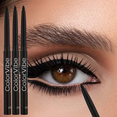 3Pcs Long-Lasting Waterproof Black Eyeliner Pencil -Smudge-Proof Sweat-Resistant for Bold Eye Makeup, ldeal Gift