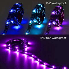 شريط إضاءة LED RGB مزود بمنفذ USB وبلوتوث وبطارية تعمل بالدراجة والسكوتر شريط مرن مزود بإضاءة خلفية LED لإضاءة الدراجة والتزلج