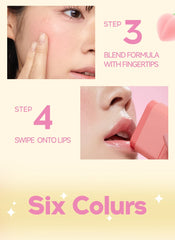2-in-1 Flat Tube Fruit Blush & Lipstick Stick | Easy to Apply, Highlighter & Contour | Multi-Use Lip & Cheek Makeup