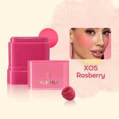 2-in-1 Flat Tube Fruit Blush & Lipstick Stick | Easy to Apply, Highlighter & Contour | Multi-Use Lip & Cheek Makeup