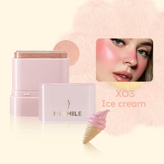 2-in-1 Flat Tube Fruit Blush & Lipstick Stick | Easy to Apply, Highlighter & Contour | Multi-Use Lip & Cheek Makeup