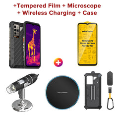 هاتف Ulefone Power Armor 18T Ultra 5G الذكي المتين، Dimensity 7050، ذاكرة وصول عشوائي (RAM) بسعة 512 جيجابايت + ذاكرة وصول عشوائي (RAM) بسعة 24 جيجابايت، حراري من FLIR®، أندرويد 13، بدقة 108 ميجابكسل
