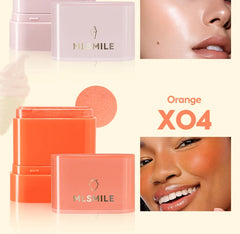 2-in-1 Flat Tube Fruit Blush & Lipstick Stick | Easy to Apply, Highlighter & Contour | Multi-Use Lip & Cheek Makeup