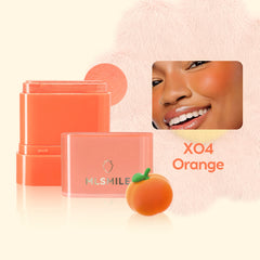 2-in-1 Flat Tube Fruit Blush & Lipstick Stick | Easy to Apply, Highlighter & Contour | Multi-Use Lip & Cheek Makeup