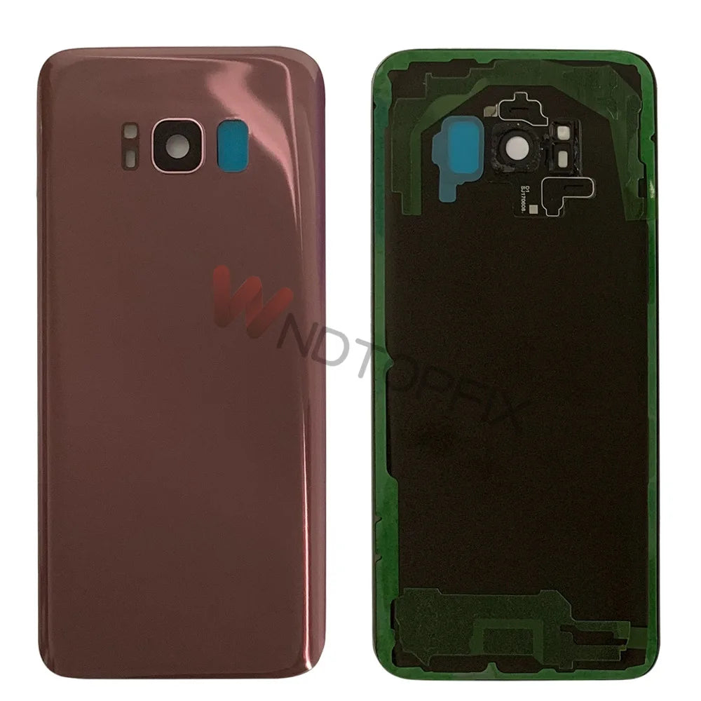 For Samsung Galaxy S8 G950F Back Battery Cover Door Rear Glass Housing Case For Samsung S8 Plus G955F Battery Cover With Lens