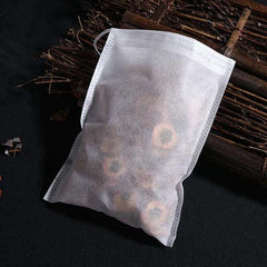 JJYY 100 Pcs Disposable Tea Bags Filter Bags for Tea Infuser with String Heal Seal, Food Grade Non-woven Fabric Spice Filters