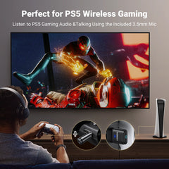 محول صوت USB Bluetooth 5.3 aptX HD AD لجهاز PS5 PS4 Nintendo Switch سماعة رأس مكبر صوت ميكروفون مستقبل بلوتوث